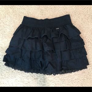 Hollister Navy Blue Ruffled Skirt